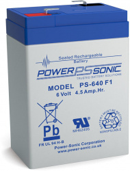 Power Sonic Batería de Reemplazo para No Break PS-640, 6V, 4.5Ah 