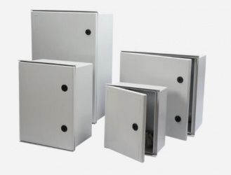 Precision Gabinete de Poliéster para Exteriores, 30 x 40cm, Gris - Incluye Chapa y Llave 