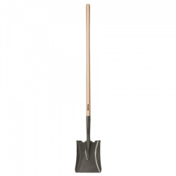 Pala Cuadrada Pretul PCD-L, Mango Largo, 142cm, con Mango de Madera 