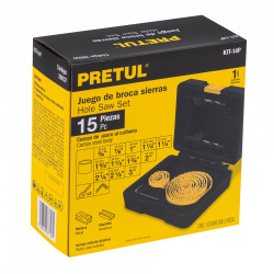 Pretul Juego de Broca Sierras para Aluminio/Madera/Plásticos KIT-14P, 15 Piezas 