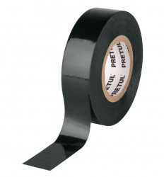 Pretul Cinta Adhesiva M-33P, 1 Rollo de 19mm x 18m, Negro 