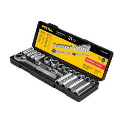 Pretul Juego de Dados con Matraca JD-3/8X21SAE-P, 3/8