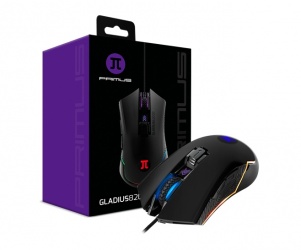 Mouse Gamer Primus Óptico GLADIUS8200T, Alámbrico, USB, 8200DPI, Negro 