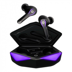 Primus Audífonos Intrauriculares con Micrófono ARCUS200S-BT, Inalámbrico, Bluetooth, Negro/Morado 