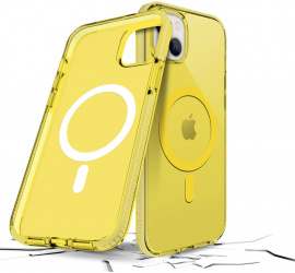 Prodigee Funda Safetee Neo con MagSafe para iPhone 14 Plus, Amarillo 