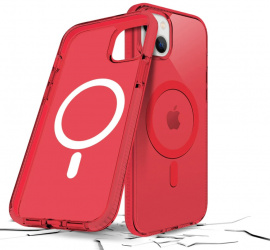 Prodigee Funda Safetee Neo con MagSafe para iPhone 14 Plus, Rojo 