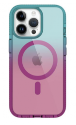 Prodigee Funda Safetee Flow para iPhone 15 Pro Max, Azul/Rosa 