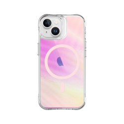 Prodigee Funda Glow con MagSafe para iPhone 15, Lila/Blanco 