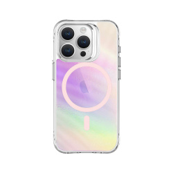 Prodigee Funda Glow con MagSafe para iPhone 15 Pro Max, Lila/Blanco 