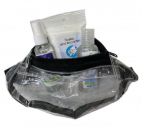 Prolicom Kit Gel Antibacterial y Spray Desinfectante, 60ml, con Cangurera y Toallas Sanitizantes 