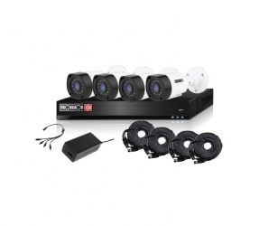 Provision-ISR Kit de Vigilancia PAK4LIGHTCC2MP de 4 Cámaras y 4 Canales, con Grabadora DVR 