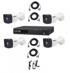 Provision ISR Kit de Vigilancia PAK720PX4 de 4 Cámaras CCTV y 4 Canales, con Grabadora DVR 