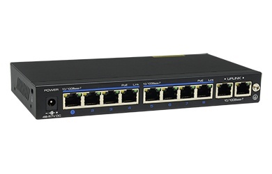 Switch Provision-ISR Fast Ethernet PoES-08120+2G, 8 Puertos PoE 10/100Mbps + 2 Puertos Uplink, 2 Gbit/s, 2000 Entradas - No Administrable 