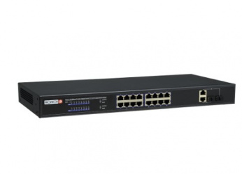 Switch Provision-ISR Fast Ethernet PoES-16250C+2Combo, 16 puertos PoE 10/100Mbps + 2 Puertos SFP - No Administrable 