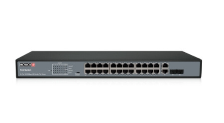 Switch Provision-ISR Gigabit Ethernet PoES-24370C+2Combo, 24 Puertos PoE 10/100Mbps + 2 Puertos SFP, 16000 Entradas - No Administrable 