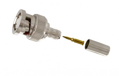 Provision ISR Conector Coaxial BNC Macho, Plata, 3 Piezas 