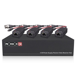 Provision-ISR Transceptor de Video Pasivo PTR-401VHP-HD, 4 Canales HD con Alimentación PoE 