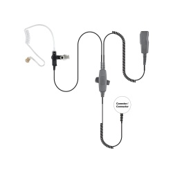Pryme Auricular con Micrófono de Dos Cables para Radio SPM-2083, Negro, para Motorola 