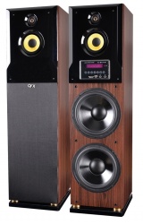 QFX Bocinas Tipo Torre BT-9500, Bluetooth, Inalámbrico, 7600W RMS, Madera 