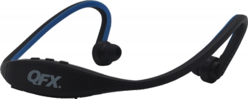 QFX Audífonos Intrauriculares H-72BT, Inalámbrico, Bluetooth, Negro/Azul 