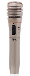 QFX Micrófono M-308, Inalámbrico, Alcance de 30 Metros, Plata 