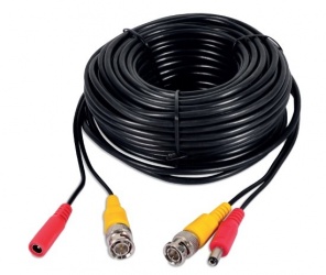 Qian Cable Coaxial BNC Macho - BNC Hembra, 18 Metros, Negro 
