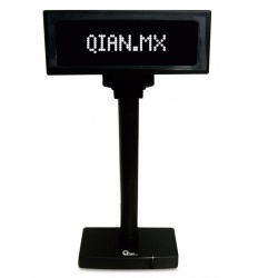 Qian Pantalla POS Pole LED QPA17001, RS-232/USB, Negro 