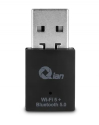 Qian Adaptador de Red USB QYW-033WB, Inalámbrico, 2.4G/5GHz, 433 Mbit/s, Bluetooth, Antena Interna de 2dBi 
