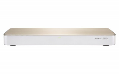 QNAP HS-453DX NAS de 4 Bahías, 8GB, Intel Celeron J4105 1.50GHz, USB 2.0/3.2, Oro/Blanco  ― no Incluye Discos Duros 