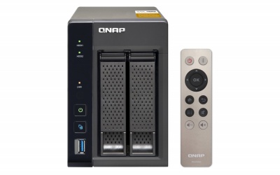QNAP TS-253A Servidor NAS de 2 Bahías, Intel Celeron N3150 1.60GHz, 4GB DDR3, Negro - no incluye Discos 