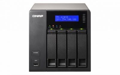 QNAP TS-419P II Sistema NAS de 4 Bahías, max. 12TB, Marvell 2.00GHz, SATA II, Tower 