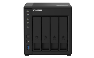 QNAP TS-451D2 Almacenamiento NAS de 4 Bahías, Intel Celeron J4025 2GHz, 2GB DDR4, SATA, Negro ― no Incluye Discos 