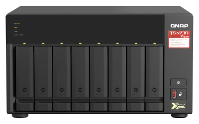 QNAP TS-873A-8G NAS de 8 Bahías, AMD Ryzen V1500B 2.20GHz, USB 3.0, Negro ― no Incluye Discos Duros 