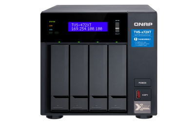 QNAP TVS-472XT NAS de 4 Bahías, 4GB, Intel Core i3-8100T 3.10GHz, M.2/SATA II/SATA III, Negro ― No incluye Discos Duros 