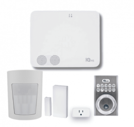 Qolsys Kit Sistema de Alarma IQ4 NS, Inalámbrico, 4 Zonas de Alarma, 1 Sensor de Movimiento, 1 Sensor Puerta/Ventana, con Panel de Control 