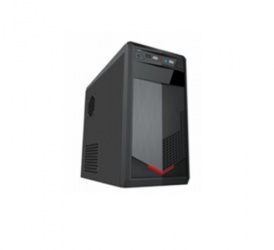 Gabinete Quaroni 92001PA, Midi-Tower, Micro-ATX/Mini-ITX, USB 2.0, con Fuente 400W, Negro/Rojo 