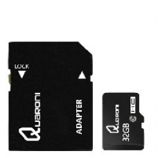 Memoria Flash Quaroni, 32GB MicroSDHC Clase 10, con Adaptador 