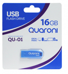 Memoria USB Quaroni QU-01, 16GB, USB 2.0, Azul 