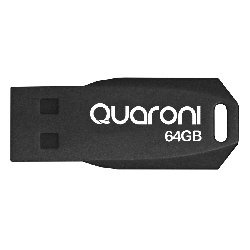 Memoria USB Quaroni QU-03, 64GB, USB 2.0, Negro 
