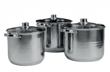 Queen Sense Batería de Cocina SOA025-00, Acero Inoxidable, Antiadherente, 6 Piezas 