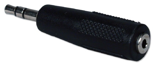 QVS Adaptador de Audio 3.5mm Macho - 2.5mm Hembra, Negro 