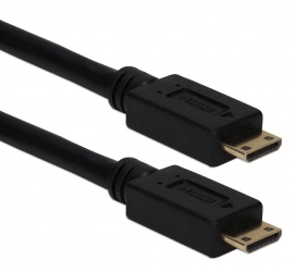 QVS Cable mini HDMI Macho - HDMI Macho, 1 Metro, Negro 