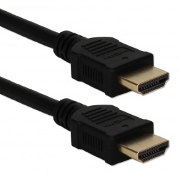 QVS Cable HDMI de Alta Velocidad con Ethernet 4K HDMI Macho - HDMI Macho, 12 Metros, Negro 