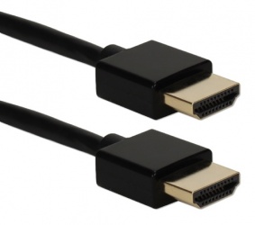 QVS Cable HDMI de Alta Velocidad con Ethernet HDMI Macho - HDMI Macho, 3 Metros, Negro 