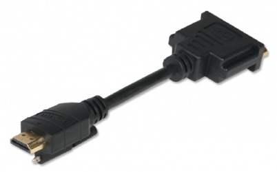 QVS Cable HDMI Macho - DVI Hembra, 50cm, Negro 