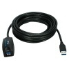 QVS Cable USB A Macho - USB A Hembra, 4.8 Metros, Negro 