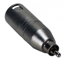 QVS Adaptador de Audio XLR Macho - RCA Macho, Gris 