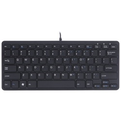Teclado R-Go Tools RGOECQYBL, Alámbrico, USB, Negro (Inglés) 
