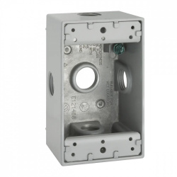 Raco Caja para Pared 5323-0, 5 Salidas, Aluminio 