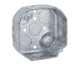 Raco Caja Octagonal HUB-126, 8 Entradas, Gris 